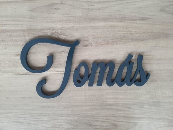 Nomes de Parede em mdf - Linha Ls - Tomás 15 cm