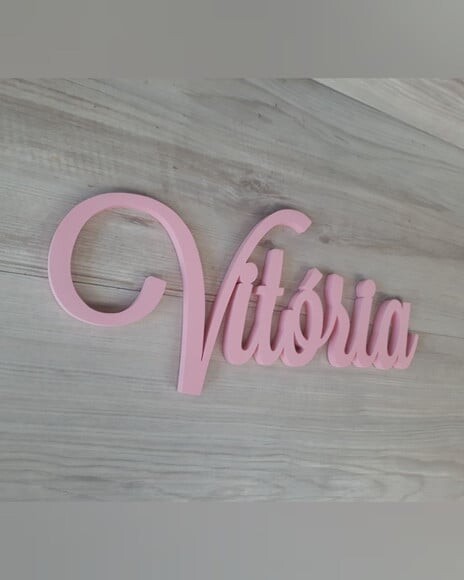 Nomes de Parede em mdf - Linha Ls - Vitória - 15 cm
