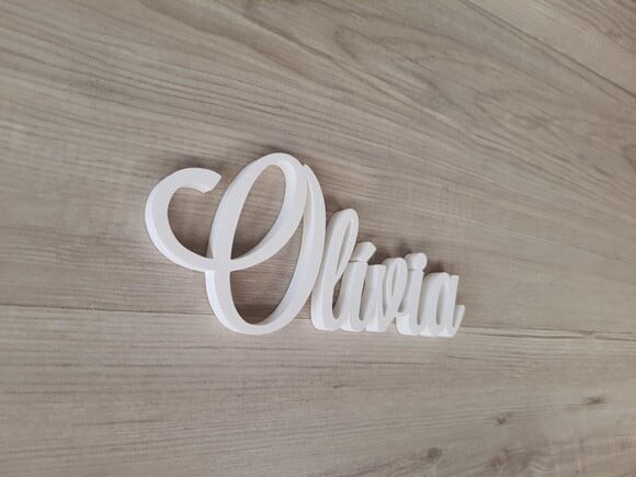 Nomes de Parede em mdf - Linha Ls - Olívia 15 cm
