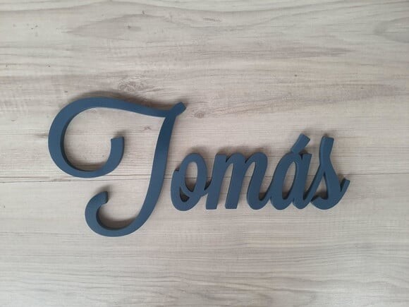Nomes de Parede em mdf - Linha Ls - Tomás 15 cm