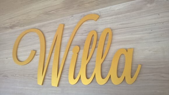 Nomes de Parede em MDF - Linha LS - Willa 30 cm