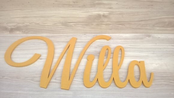 Nomes de Parede em MDF - Linha LS - Willa 30 cm