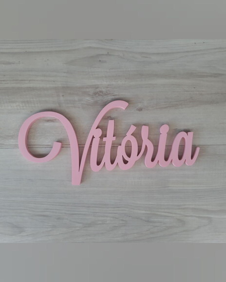 Nomes de Parede em mdf - Linha Ls - Vitória - 15 cm