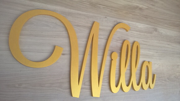 Nomes de Parede em MDF - Linha LS - Willa 30 cm