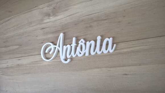 Nomes de Parede em MDF - Linha LS -Antônia 15 cm