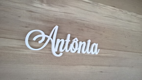 Nomes de Parede em MDF - Linha LS -Antônia 15 cm