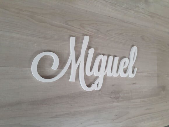 Nomes De Parede Em Mdf - Linha Ls -miguel 18 Cm