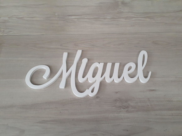 Nomes De Parede Em Mdf - Linha Ls -miguel 18 Cm