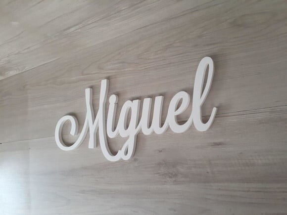 Nomes De Parede Em Mdf - Linha Ls -miguel 18 Cm