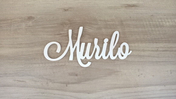 Nomes de Parede em MDF - Linha LS -Murilo 10 cm