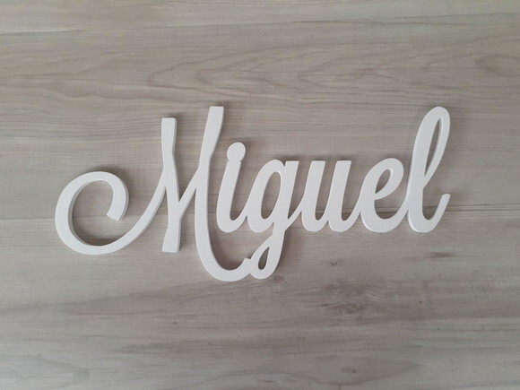 Nomes De Parede Em Mdf - Linha Ls -miguel 18 Cm