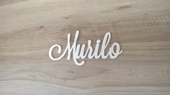 Nomes de Parede em MDF - Linha LS -Murilo 10 cm