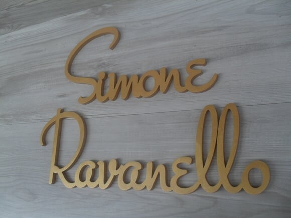 Nomes de Parede em mdf - Linha St - Simone Ravanello - 15 cm
