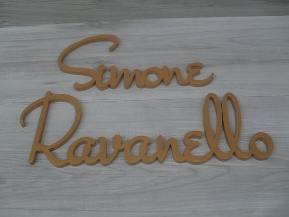 Nomes de Parede em mdf - Linha St - Simone Ravanello - 15 cm