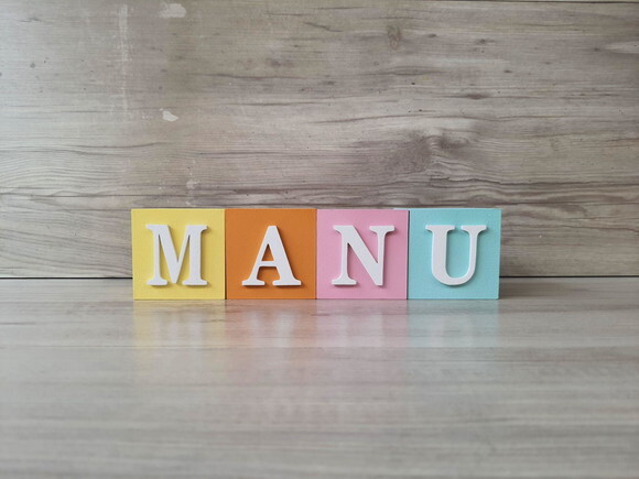 Nomes em Cubos - Mod. Clássico - 6 x 6 x 6 cm - 4 Letras