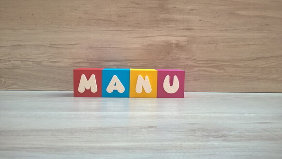 Nomes em Cubos - Mod. Infantil - 6 x 6 x 6 cm - 4 Letras