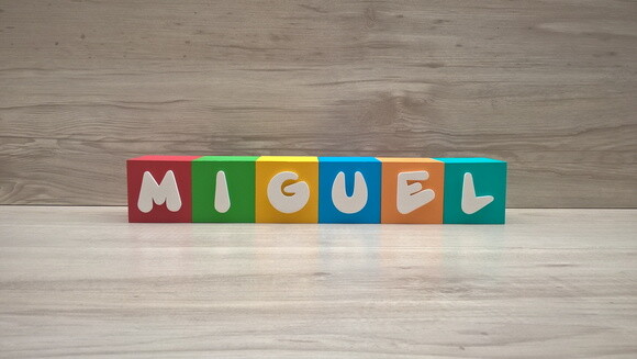 Nomes em Cubos - Mod. Infantil - 6 x 6 x 6 cm - 6 Letras