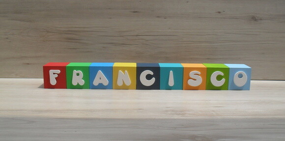 Nomes em Cubos - Mod. Infantil - 6 x 6 x 6 cm - 9 Letras