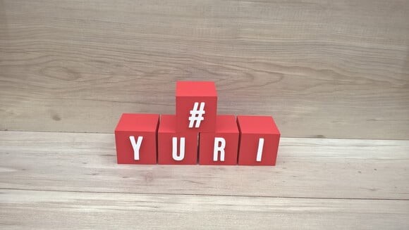 Nomes em Cubos - Mod. Youtube - 6 x 6 x 6 cm - 5 Letras