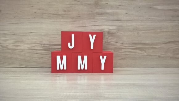 Nomes em Cubos - Mod. Youtube - 6 x 6 x 6 cm - 5 Letras