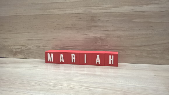 Nomes em Cubos - Mod. Youtube - 6 x 6 x 6 cm - 6 Letras