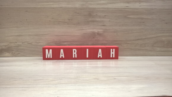 Nomes em Cubos - Mod. Youtube - 6 x 6 x 6 cm - 6 Letras