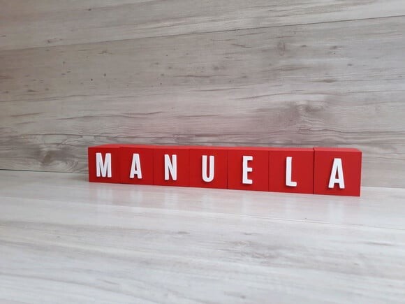 Nomes em Cubos - Mod. Youtube - 6 x 6 x 6 cm - 7 Letras