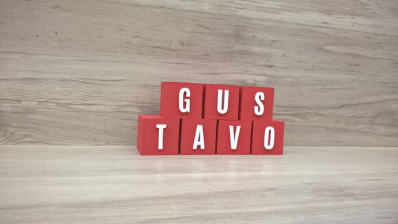 Nomes em Cubos - Mod. Youtube - 6 x 6 x 6 cm - 7 Letras