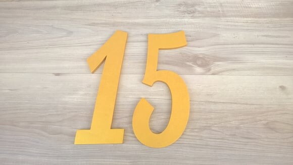 Números Decorativos de Parede em MDF - Mod LS - 15 cm