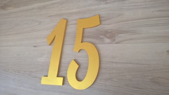 Números Decorativos de Parede em MDF - Mod LS - 15 cm