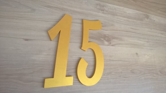Números Decorativos de Parede em MDF - Mod LS - 15 cm