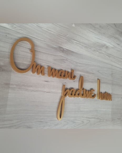 Om Mani Padme Hum - Mantra - Frase para Parede em mdf