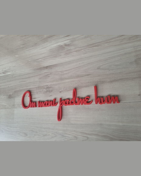 Om Mani Padme Hum - Mantra - Frase para Parede em mdf