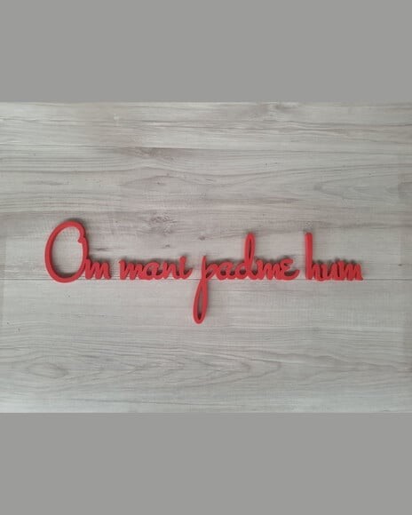 Om Mani Padme Hum - Mantra - Frase para Parede em mdf