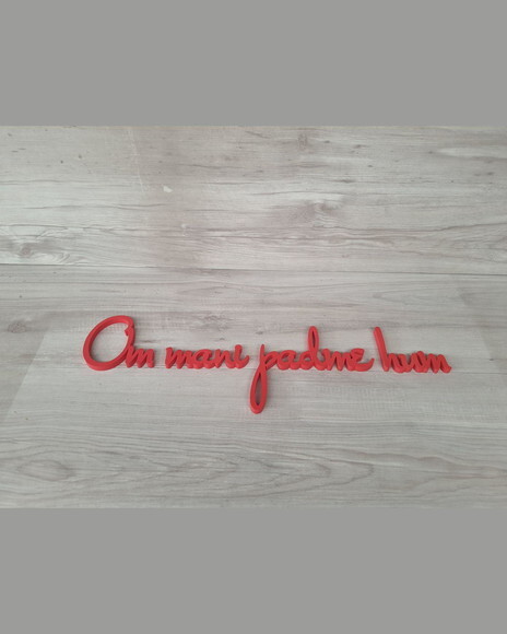 Om Mani Padme Hum - Mantra - Frase para Parede em mdf