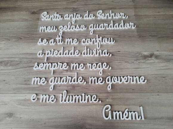 Oração do Anjo da Guarda - Peça de Parede em mdf