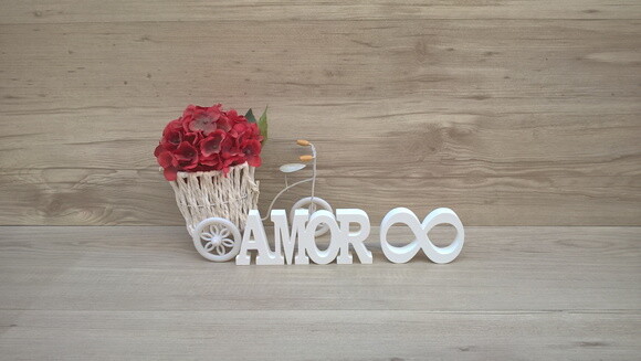 Palavra AMOR - linha BK + mini infinito