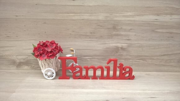 Palavra de Mesa em mdf - Família Linha Bs