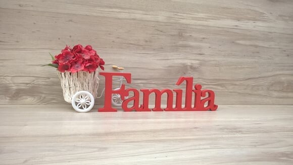 Palavra de Mesa em mdf - Família Linha Bs