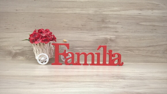 Palavra de Mesa em mdf - Família Linha Bs