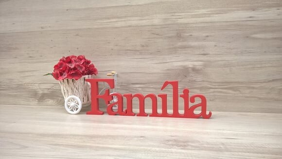 Palavra de Mesa em mdf - Família Linha Bs