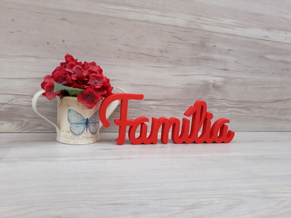 Palavra de mesa em MDF - Família linha GH