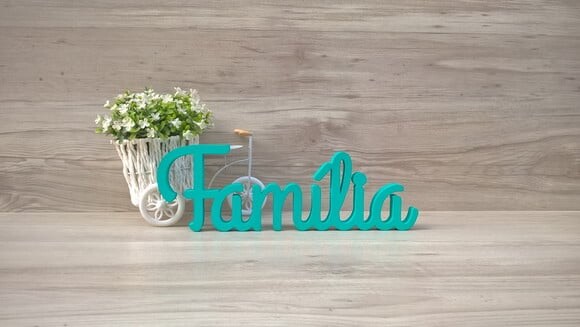 Palavra de mesa em MDF - Família linha GH
