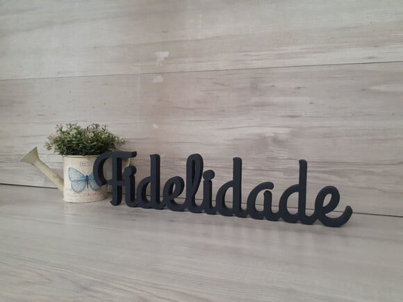 Palavra de Mesa em mdf - Fidelidade - Linha Gh