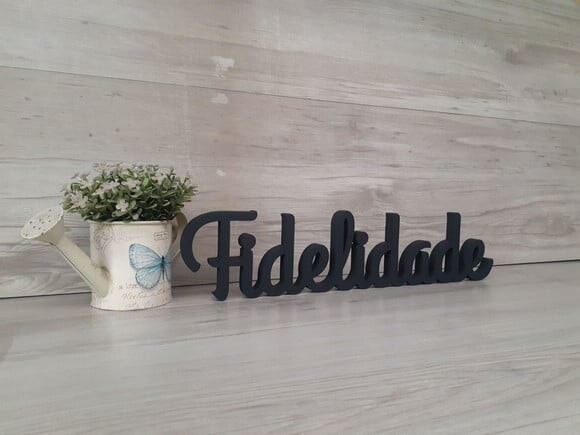 Palavra de Mesa em mdf - Fidelidade - Linha Gh