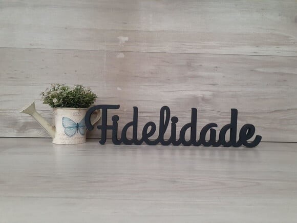 Palavra de Mesa em mdf - Fidelidade - Linha Gh