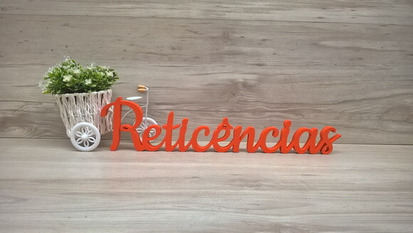 Palavra de Mesa em mdf - Linha Ck - Reticências 10 cm