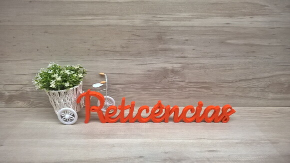 Palavra de Mesa em mdf - Linha Ck - Reticências 10 cm