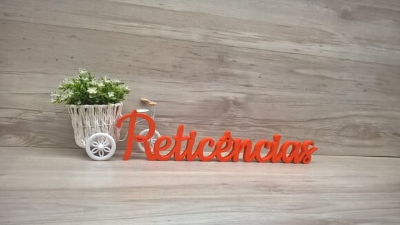Palavra de Mesa em mdf - Linha Ck - Reticências 10 cm