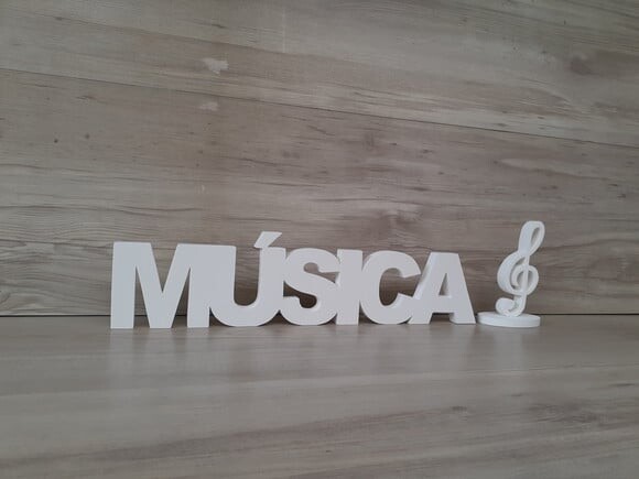 Palavra de mesa em MDF - MÚSICA + Clave de Sol